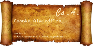 Csonka Almiréna névjegykártya